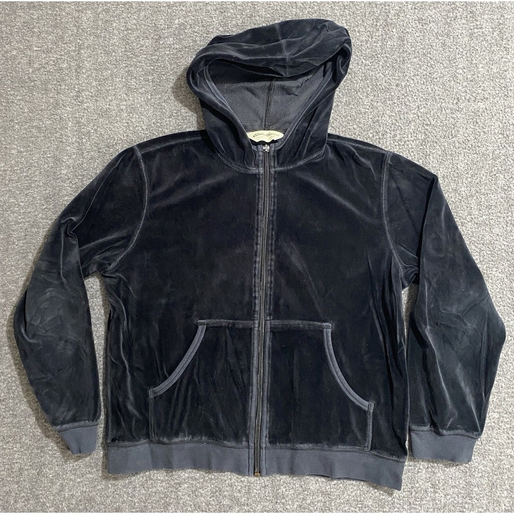 Eddie Bauer Womens Black Fuzzy Jacket Size S